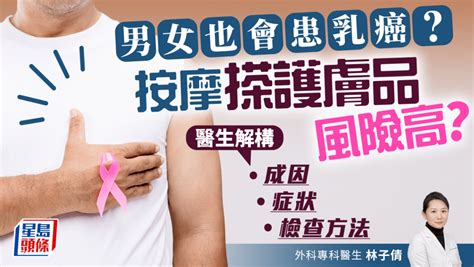 胸部長痣乳癌|乳癌成因、症狀及治療方法